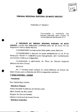 Portaria nº 198/2012 - Tribunal Regional Eleitoral de Mato Grosso