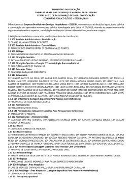 Edital n&ordm; 27, de 14 de mar&ccedil;o de 2014