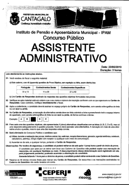 Prova - Assistente Administrativo