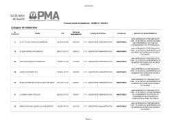 inscri&ccedil;&otilde;es indeferidas assistente administrativo