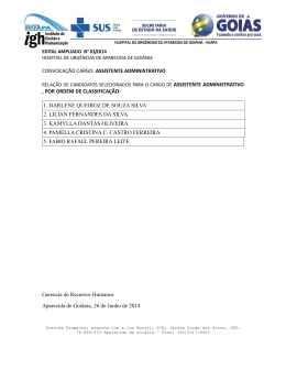 convocação cargo: assistente administrativo , por ordem de