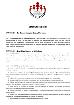 Exemplo Estatuto Associa&ccedil;&atilde;o