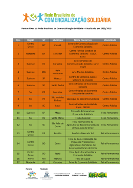 Feira de Artesanato e Economia Solid&aacute;ria - Marista Centro