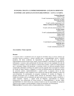 Economia criativa - APEC Associa&ccedil;&atilde;o de Pesquisadores em