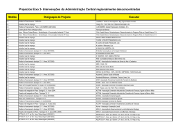 Projectos Eixo 3- Interven&ccedil;&otilde;es da Administra&ccedil;&atilde;o Central