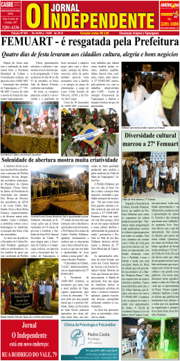 FEMUART - Jornal O Independente de Tupaciguara-MG