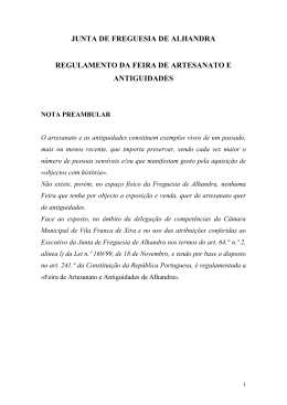 JU TA DE FREGUESIA DE ALHA DRA REGULAME TO