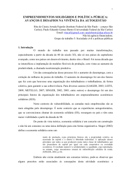 Abrir trabalho - I CONPES - Universidade Federal de S&atilde;o Carlos