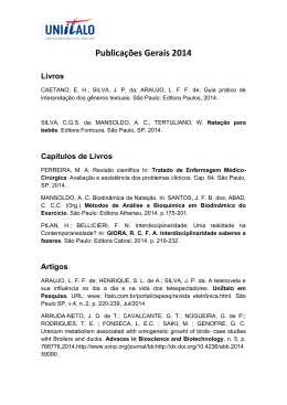 Produ&ccedil;&atilde;o Cient&iacute;fica - 2014 - Centro Universit&aacute;rio &Iacute;talo Brasileiro