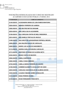 lista de candidatos homologados mestrado 2011