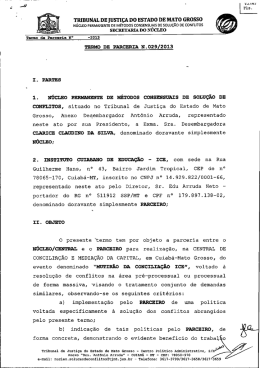 Termo de Parceria n. 029-2013 - Tribunal de Justi&ccedil;a do Estado de