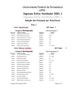 Resultado do Ingresso Extra 2001
