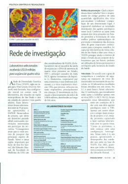 Rede de investigação - Revista Pesquisa FAPESP