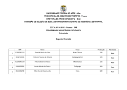 2&ordf; Chamada - Anexo I - Universidade Federal do Acre