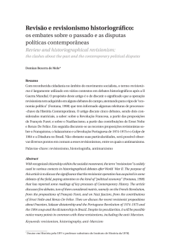 Revis&atilde;o e revisionismo historiogr&aacute;fico: