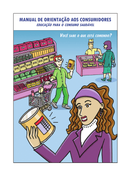 manual de orienta&ccedil;&atilde;o aos consumidores