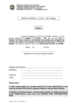 PREG&Atilde;O 31-2011-Suporte T&eacute;cnico aos Produtos Oracle
