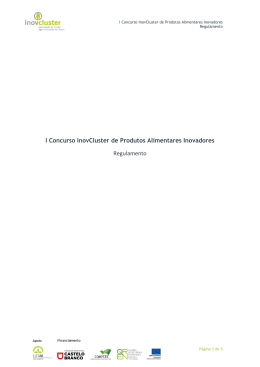 I Concurso InovCluster de Produtos Alimentares Inovadores