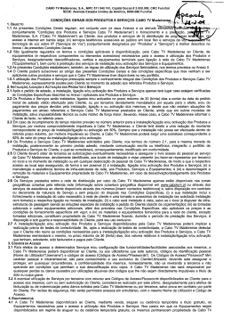 CONDICOES GERAIS DOS PRODUTOS E SERVICOS