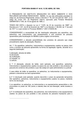 Portaria IBAMA n&deg; 44-N, 12 de abril de 1994