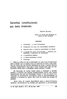 Garantias constitucionais aos bens imateriais