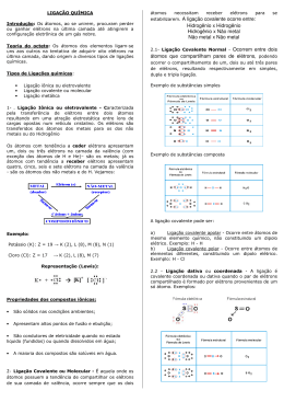 estabilizarem. A liga&ccedil;&atilde;o covalente ocorre entre