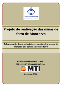 Projeto de reativação das minas de ferro de Moncorvo
