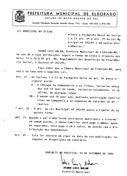 ESTADO DE MATO GROSSO DO SUL Avenida Presidente