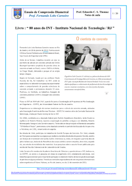 Trabalhos do Prof. Fernando Lobo Carneiro