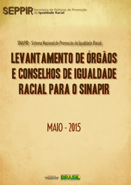 levantamento completo de &oacute;rg&atilde;os e conselhos de promo&ccedil;&atilde;o da