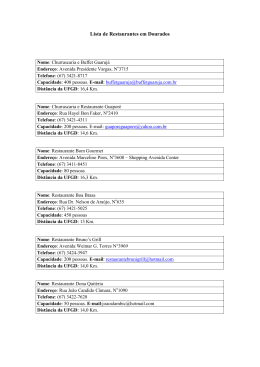 Lista de Restaurantes em Dourados