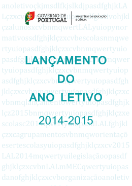 lan&ccedil;amento do ano letivo 2014-2015