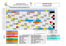 Calendário Escolar Ano Letivo de 2015