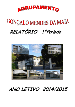 ANO LETIVO 2014/2015 RELAT&Oacute;RIO 1&ordm;Per&iacute;odo