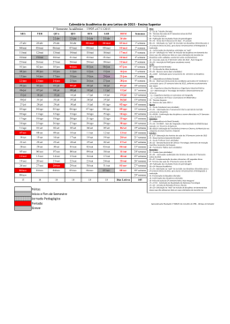 Greve Feriado Calend&aacute;rio Acad&ecirc;mico do ano Letivo de 2015