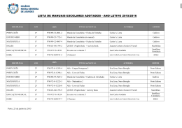 lista de manuais escolares adotados
