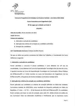 Licenciatura em Engenharia Civil - ESTBarreiro/IPS