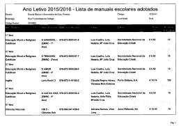 Lista de manuais escolares adotados