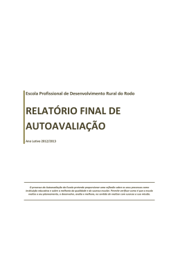 Relatório Final de Autoavaliação - Ano Letivo 2012/2013