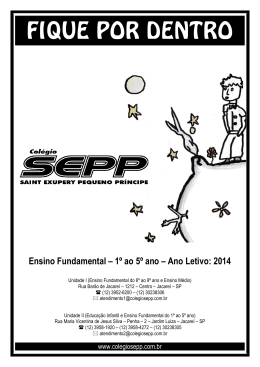 Ensino Fundamental &ndash; 1&ordm; ao 5&ordm; ano &ndash; Ano Letivo
