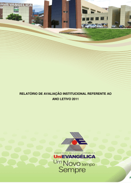 relat&oacute;rio de avalia&ccedil;&atilde;o institucional referente ao ano letivo 2011