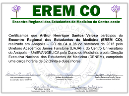 Certificamos que Arthur Henrique Santos Veloso