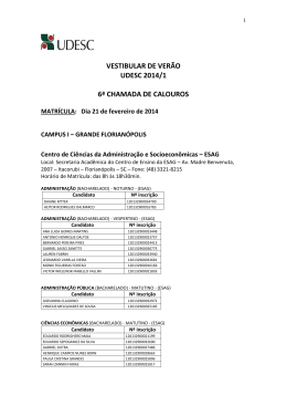 Lista da Sexta Chamada - Vestibular 2014-1