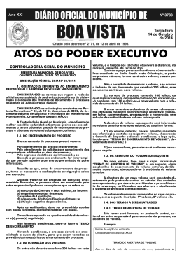 dom n&ordm; 3783.indd - Prefeitura Municipal de Boa Vista