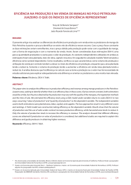 do artigo - XI Encontro de Economia Baiana