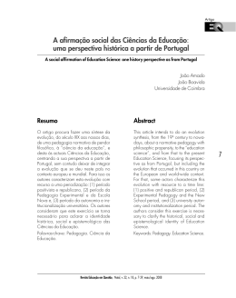 7 A afirma&ccedil;&atilde;o social das Ci&ecirc;ncias da Educa&ccedil;&atilde;o: uma perspectiva