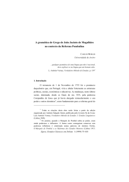 A gram&aacute;tica de Grego de Jo&atilde;o Jacinto de Magalh&atilde;es no contexto