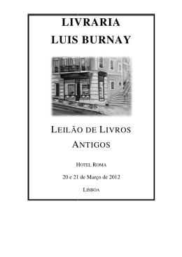 Leil&atilde;o Mar&ccedil;o 2012 - Livraria Luis Burnay