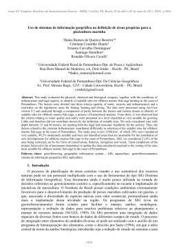 Uso de sistemas de informa&ccedil;&atilde;o geogr&aacute;fica na defini&ccedil;&atilde;o de &aacute;reas