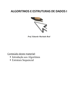 ALGORITMOS E ESTRUTURAS DE DADOS I